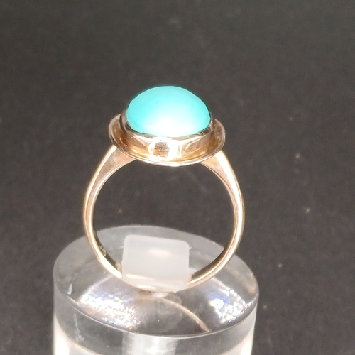 45 - Stunning Turquoise Stone Ring 
- 9ct
- weight 4.81 g
- size L / M