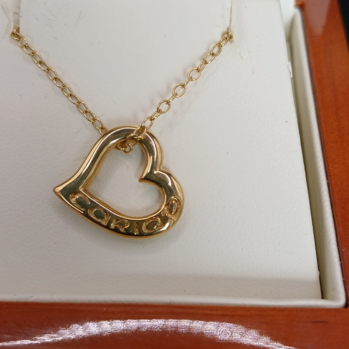48 - Glogau Gold Heart Shaped Pendant  (Welsh Gold) in iits original boxing
- 9 ct gold
- weight 5 g