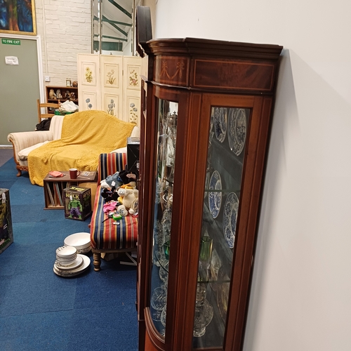 212 - Stunning Georgian Display Cabinet.  Two heavy glass shelves, three rows of plate stands.  Beautiful ... 