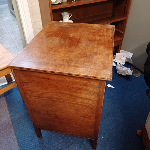 217 - Antique Cabinet Commode.  The Top has brassed hinged lid, the two front doors open to access the cha... 