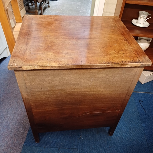217 - Antique Cabinet Commode.  The Top has brassed hinged lid, the two front doors open to access the cha... 