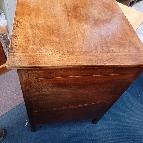 217 - Antique Cabinet Commode.  The Top has brassed hinged lid, the two front doors open to access the cha... 
