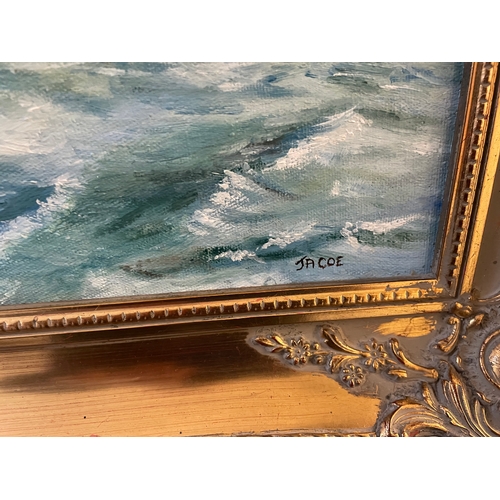 220 - Original Oil Painting on canvas measuring 28”x22”x2”deep.  This is a very eye catching painting Circ... 