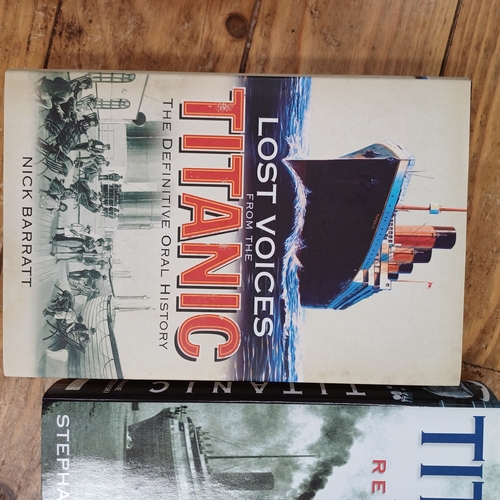 135 - Set of Four Books: Titanic Voices Memories from the Fateful Voyage; Titanic Voyager; Lost Voices of ... 
