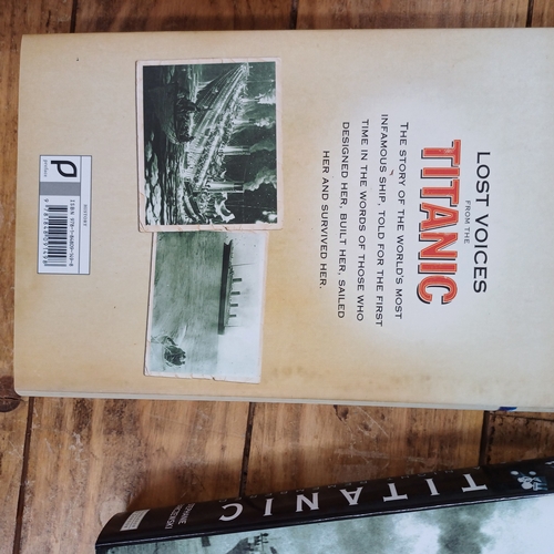 135 - Set of Four Books: Titanic Voices Memories from the Fateful Voyage; Titanic Voyager; Lost Voices of ... 