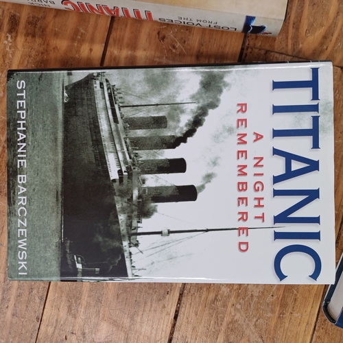 135 - Set of Four Books: Titanic Voices Memories from the Fateful Voyage; Titanic Voyager; Lost Voices of ... 