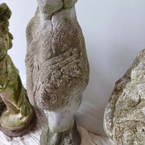 278 - Stone Lady looking down to her shoulder and she is about two feet in height