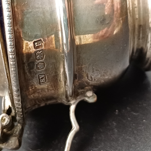 62 - Selection of Silver Mustard Pots with Assay from London, Chester, Birmingham, Sheffield some with gl... 