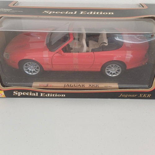51 - Collection of Scale Model Cars:
Jaguar: 'E' Type; X-TYP; XKR
Porsche 356B Cabriolet (1961)
Maserati;... 