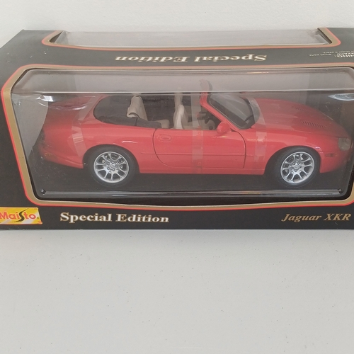 51 - Collection of Scale Model Cars:
Jaguar: 'E' Type; X-TYP; XKR
Porsche 356B Cabriolet (1961)
Maserati;... 