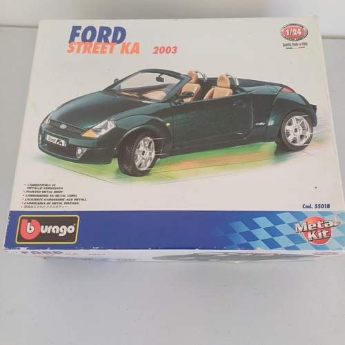 53 - Scale Model Cars: 5 Boxed Jaguar S-Type x 2 and XJ220; Ford RS Car; Volvo.  Plus Ford Street KA box ... 
