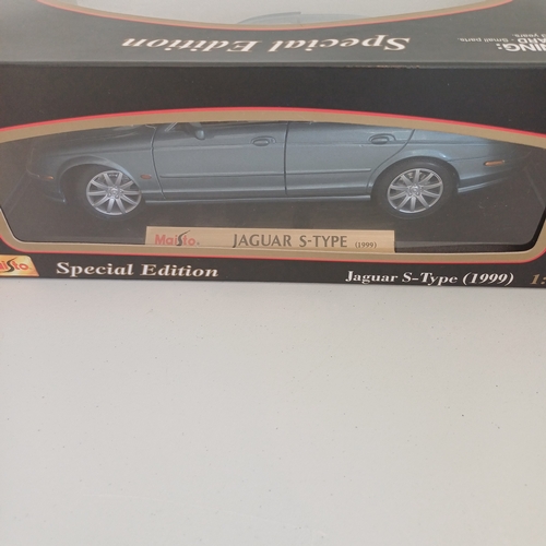 53 - Scale Model Cars: 5 Boxed Jaguar S-Type x 2 and XJ220; Ford RS Car; Volvo.  Plus Ford Street KA box ... 