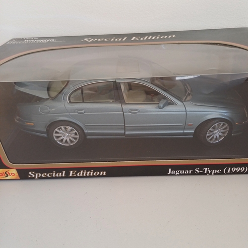 53 - Scale Model Cars: 5 Boxed Jaguar S-Type x 2 and XJ220; Ford RS Car; Volvo.  Plus Ford Street KA box ... 
