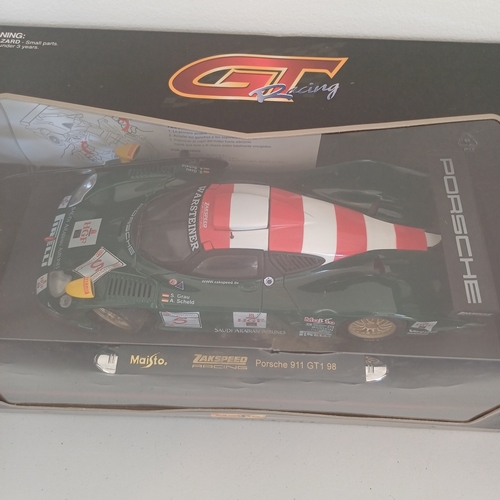 54 - Collection of Five Scale Boxed Model Cars: Mercedes 500 K type and CLK-DTM; F1 Jaguar ; Porsche 911 ... 