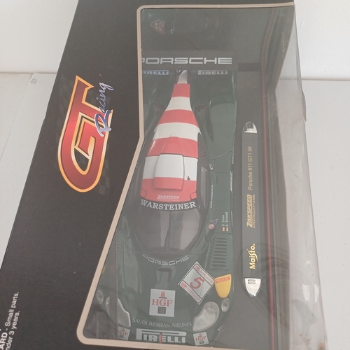 54 - Collection of Five Scale Boxed Model Cars: Mercedes 500 K type and CLK-DTM; F1 Jaguar ; Porsche 911 ... 