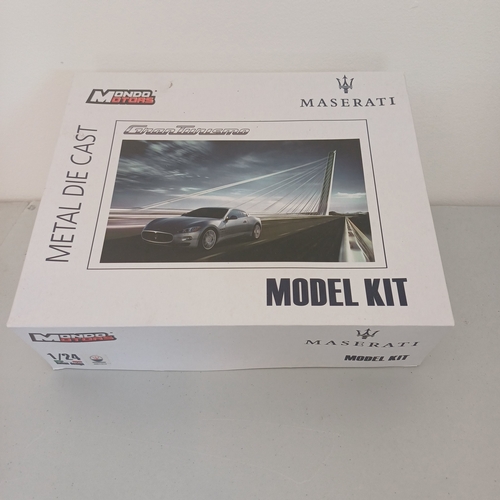 56 - Collection of five Scale Boxed Cars: Maserati GT Spyder and kit boxed car; BMW Z4; VW Beatle;   Jagu... 