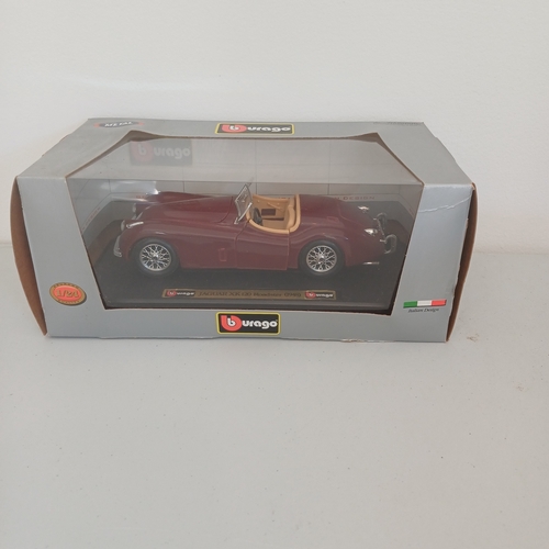56 - Collection of five Scale Boxed Cars: Maserati GT Spyder and kit boxed car; BMW Z4; VW Beatle;   Jagu... 