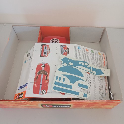 57 - Burago Model Car Kit Boxed with all instructions and parts: Jaguar 'E' Coupe; Porsche 911; Ferrari 2... 