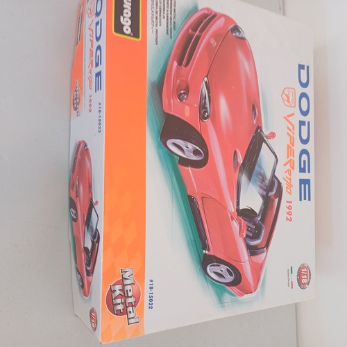 57 - Burago Model Car Kit Boxed with all instructions and parts: Jaguar 'E' Coupe; Porsche 911; Ferrari 2... 