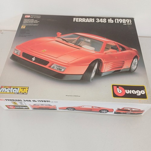 57 - Burago Model Car Kit Boxed with all instructions and parts: Jaguar 'E' Coupe; Porsche 911; Ferrari 2... 
