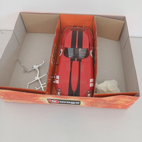 57 - Burago Model Car Kit Boxed with all instructions and parts: Jaguar 'E' Coupe; Porsche 911; Ferrari 2... 