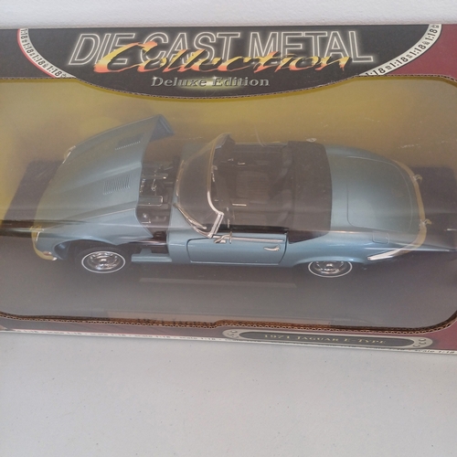 59 - Collection of Six Scaled Boxed Model Cars: 1947 MG TC Midget; MK2 Escort; 1971 Jaguar E-Type; Austin... 