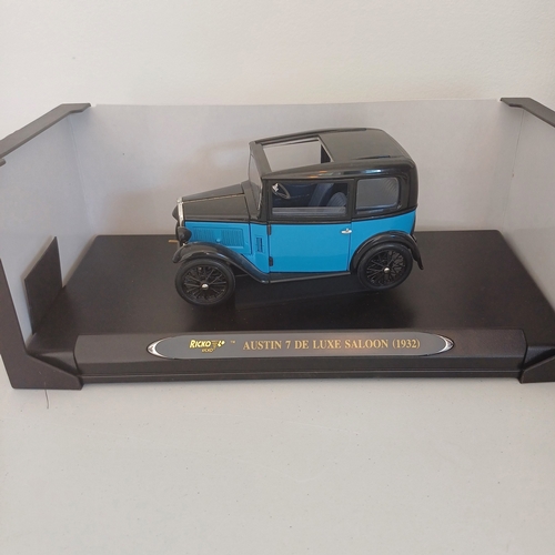 59 - Collection of Six Scaled Boxed Model Cars: 1947 MG TC Midget; MK2 Escort; 1971 Jaguar E-Type; Austin... 