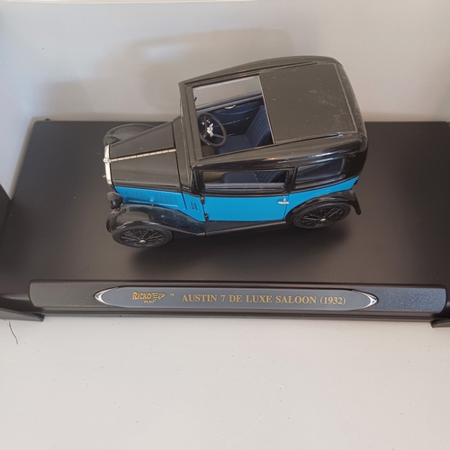 59 - Collection of Six Scaled Boxed Model Cars: 1947 MG TC Midget; MK2 Escort; 1971 Jaguar E-Type; Austin... 