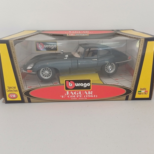 61 - Collection of Four  Scale Model Cars: Jaguar XJS 1975; Jaguar E-Type Coupe; Jaguar E-Type Coupe 1961... 
