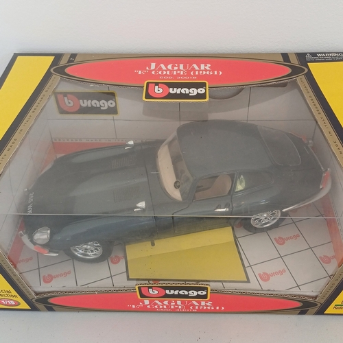 61 - Collection of Four  Scale Model Cars: Jaguar XJS 1975; Jaguar E-Type Coupe; Jaguar E-Type Coupe 1961... 