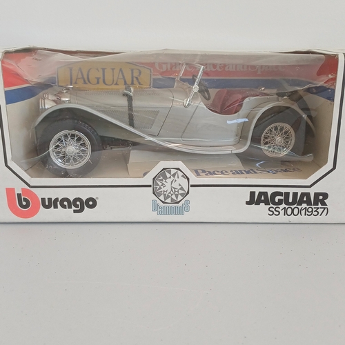 61 - Collection of Four  Scale Model Cars: Jaguar XJS 1975; Jaguar E-Type Coupe; Jaguar E-Type Coupe 1961... 