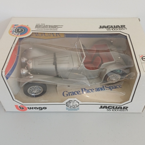 61 - Collection of Four  Scale Model Cars: Jaguar XJS 1975; Jaguar E-Type Coupe; Jaguar E-Type Coupe 1961... 