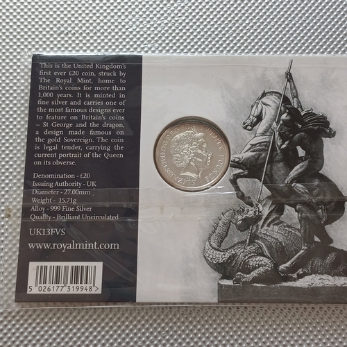 3 - A Timeless First 2013 George & Dragon Fine Silver Coin (Proof condition)