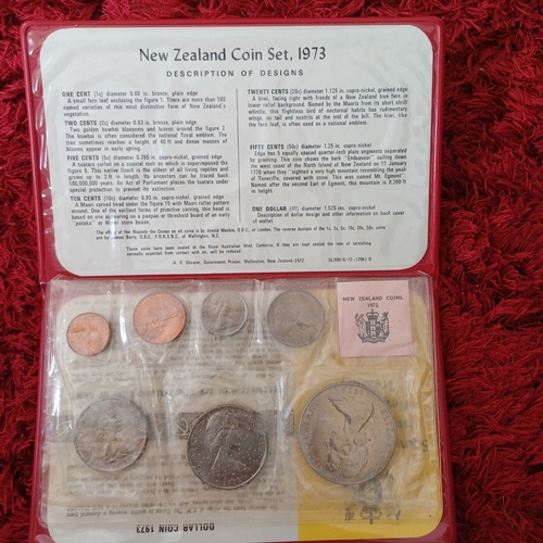 6 - 1973 New Zealand Uncirculated Coin Set