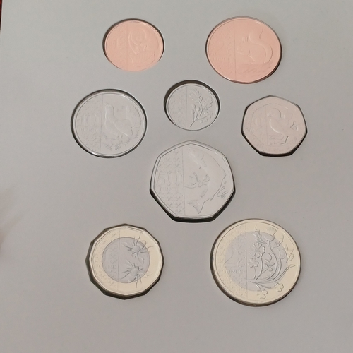 7 - King Charles III Definitives  2023 uncirculated coin set