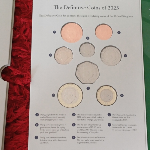 7 - King Charles III Definitives  2023 uncirculated coin set