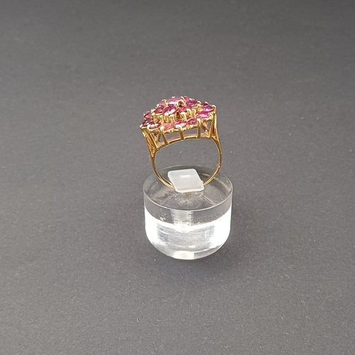 20 - Stunning Amethyst Cluster Ring
- weight 6.4g
- 18 ct yellow gold
- size L / M