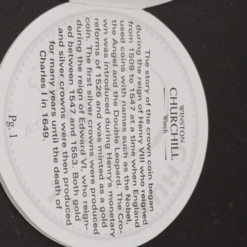 37 - Winston Churchill Silver Medal Pocket Watch and Sekonda 50 metres Watch.  Both in original boxes