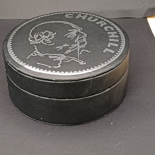 37 - Winston Churchill Silver Medal Pocket Watch and Sekonda 50 metres Watch.  Both in original boxes