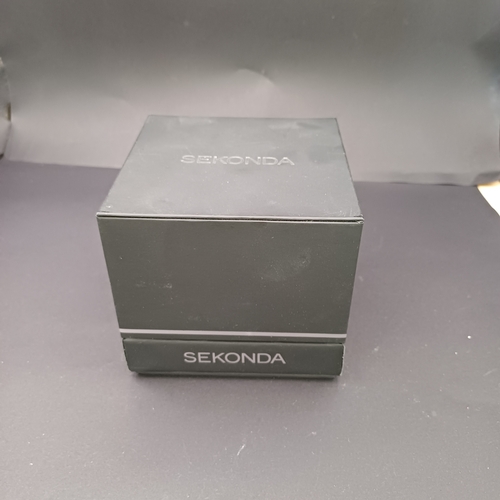 37 - Winston Churchill Silver Medal Pocket Watch and Sekonda 50 metres Watch.  Both in original boxes