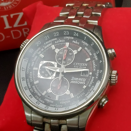 42 - Citizen Eco-Drive Red Arrows Watch in excellent condition.  It comes in original cardboard box but n... 