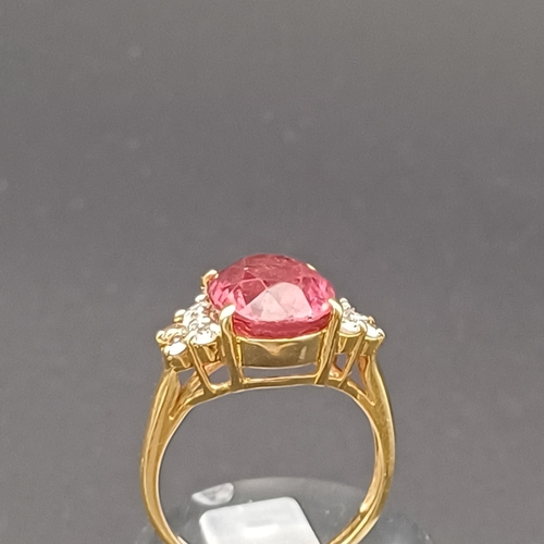 50 - Ruby and Diamond Ring Hallmark date is 2005 Birmingham.
- 18 carat yellow gold
- weight 5.50g
- size... 