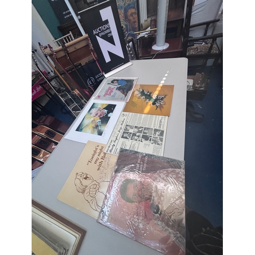 130 - Signed collection of vinyls and Nat Gonella  print. 
Maxine Daniel’s
Rusty Taylor
Minty Sunshine
Tom... 
