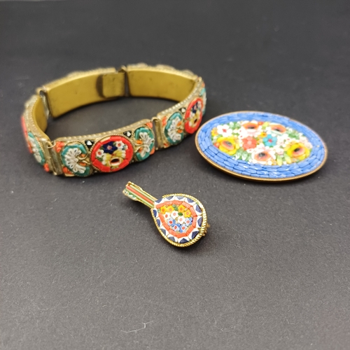 11 - Vintage Italian Micro Mosaic Lot circa 1920s
1.  Floral Link Bracelet.  This is stunning.
2.  Floral... 