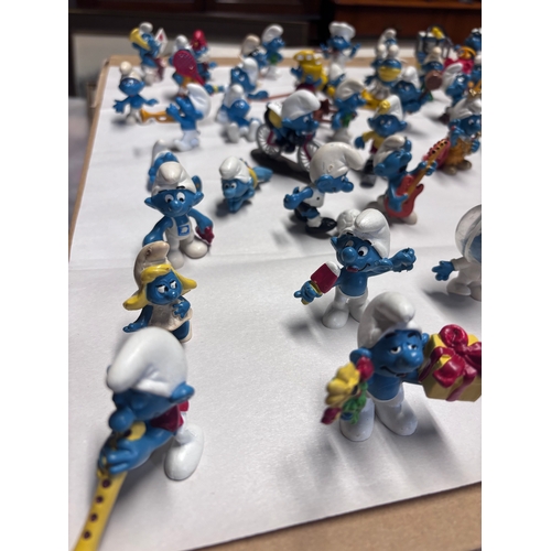 145 - The Smurfs  | 47 Vintage Figures Peyo Schleich | 1970s 1980s
Really cute collection.