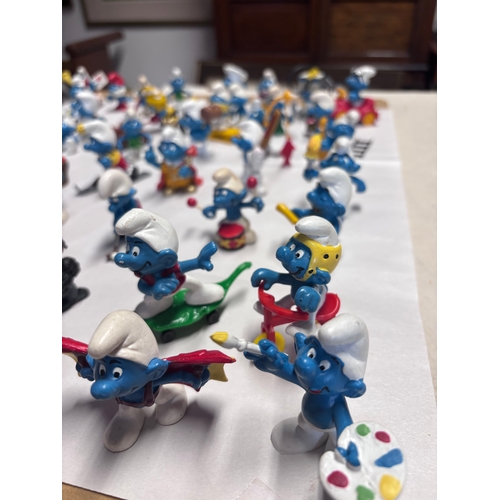 145 - The Smurfs  | 47 Vintage Figures Peyo Schleich | 1970s 1980s
Really cute collection.