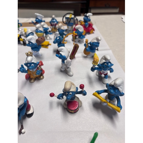 145 - The Smurfs  | 47 Vintage Figures Peyo Schleich | 1970s 1980s
Really cute collection.