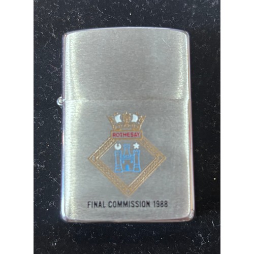 146 - Genuine Zippo windproof lighter featuring the Scottish flag and Rothesay crest to commemorate the fi... 