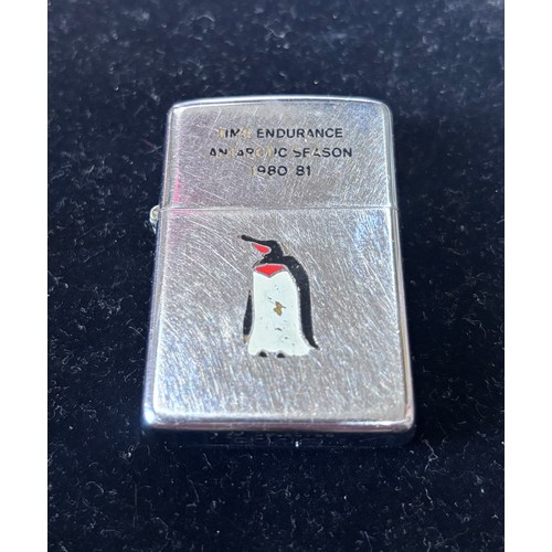 147 - Genuine Zippo windproof lighter commemorating HMS Endurance (Earlier vessel 1967-1991) Antarctic Sea... 