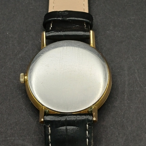 17 - Omega Gold face watch with Stainless Steel case.  Winder works and watch is running nicely.  It does... 